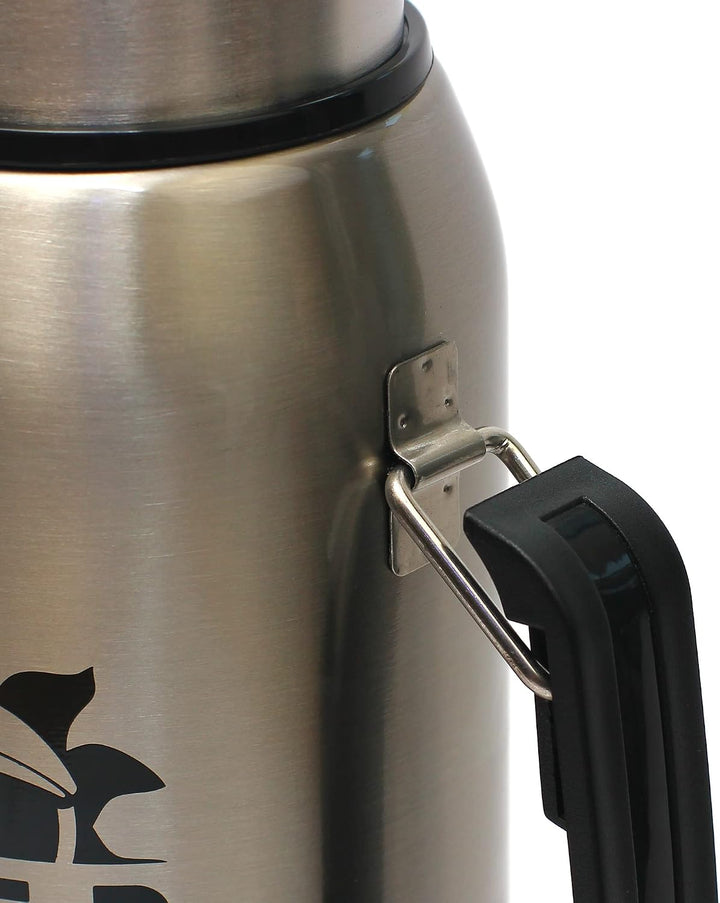 Mate Green Largoinox Vacuum Flask 1L Schwarz ● INOX 18/8 Edelstahl Thermoflasche ● Ideal für Mate Te