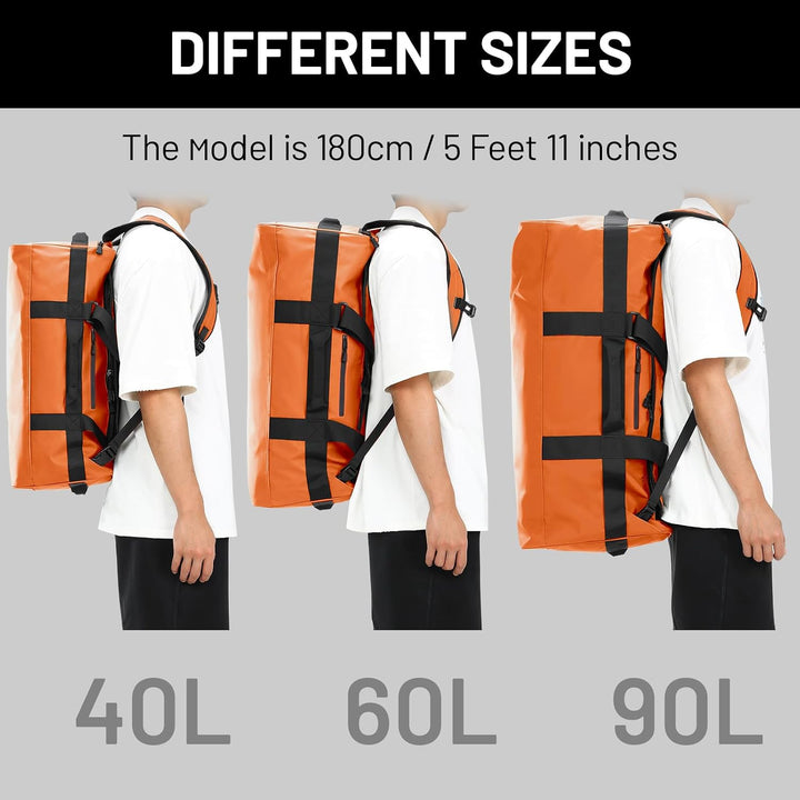 MIER Sporttasche Herren Wasserresistente Reisetasche gross Heavy Duty Convertible Sportrucksack mit