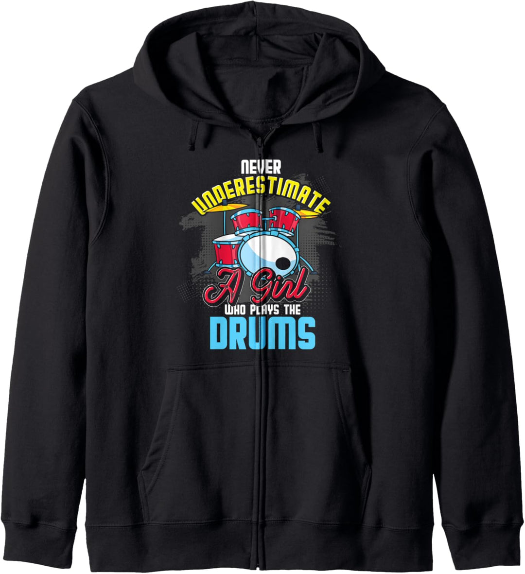 Drummer Rock Musik Schlagzeuger Schlagzeug Mädchen Kapuzenjacke