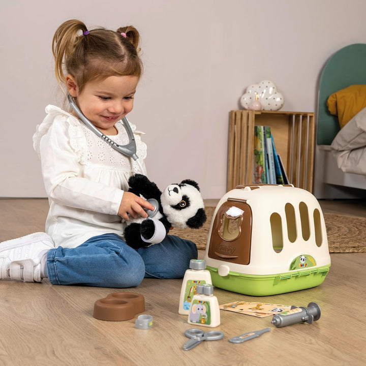 Smoby - Tierarzt-Spielset im Koffer mit Panda Kuscheltier - Rollenspiel für Kinder ab 3 Jahren