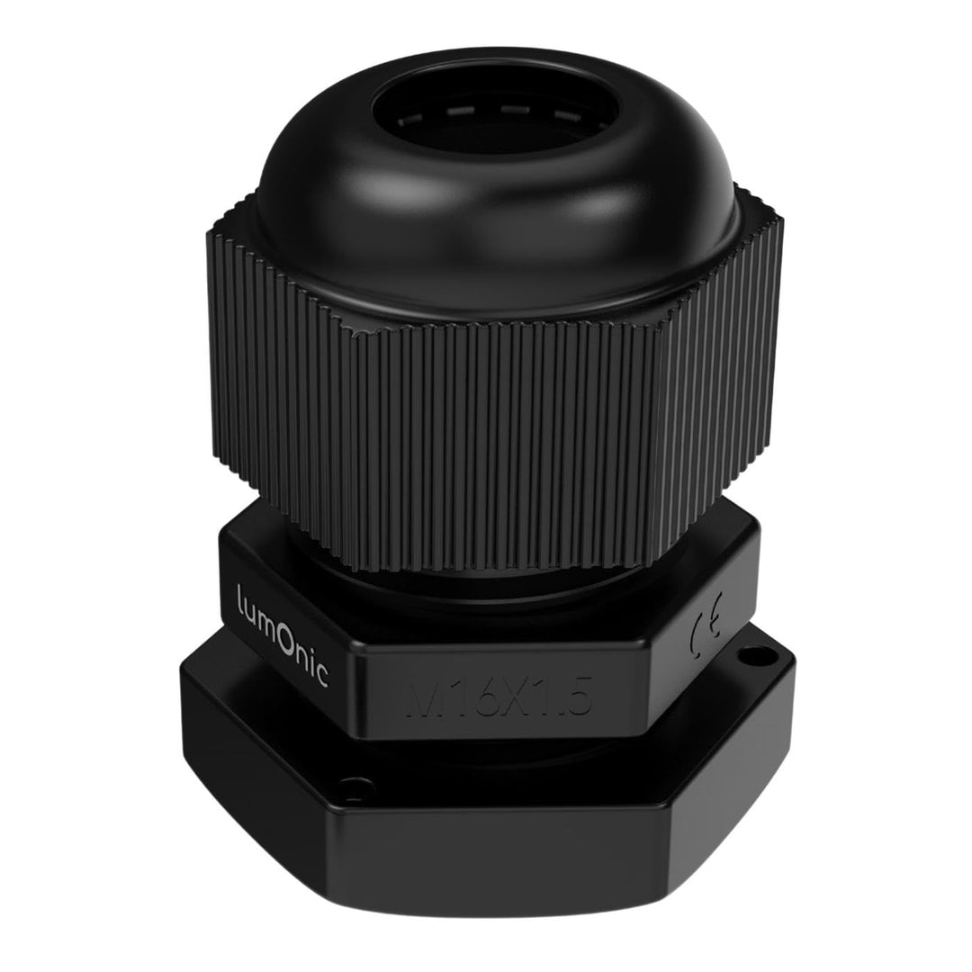 Lumonic 100x Kabelverschraubung M16 IP67 metrisch d5-9mm I Kabeldurchführung wasserdicht in schwarz