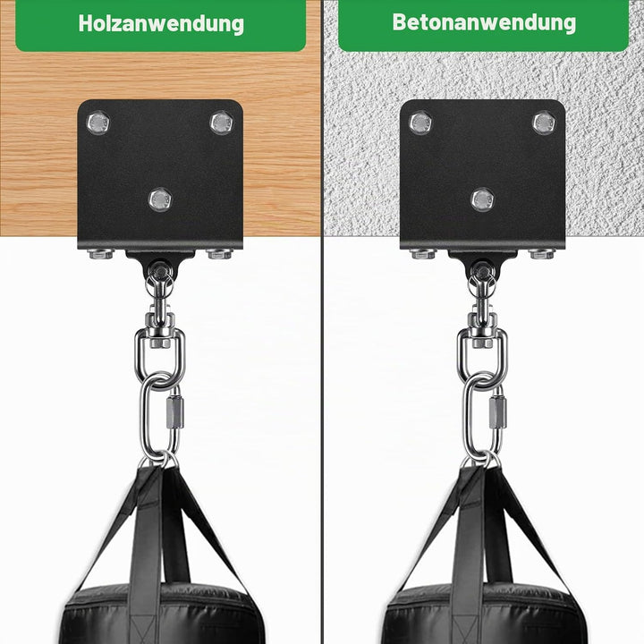 SELEWARE ELEWARE Boxsack Halterung Boxsack Aufhängung - 360° Arehbarer Schwerlast Deckenhaken 1000 L