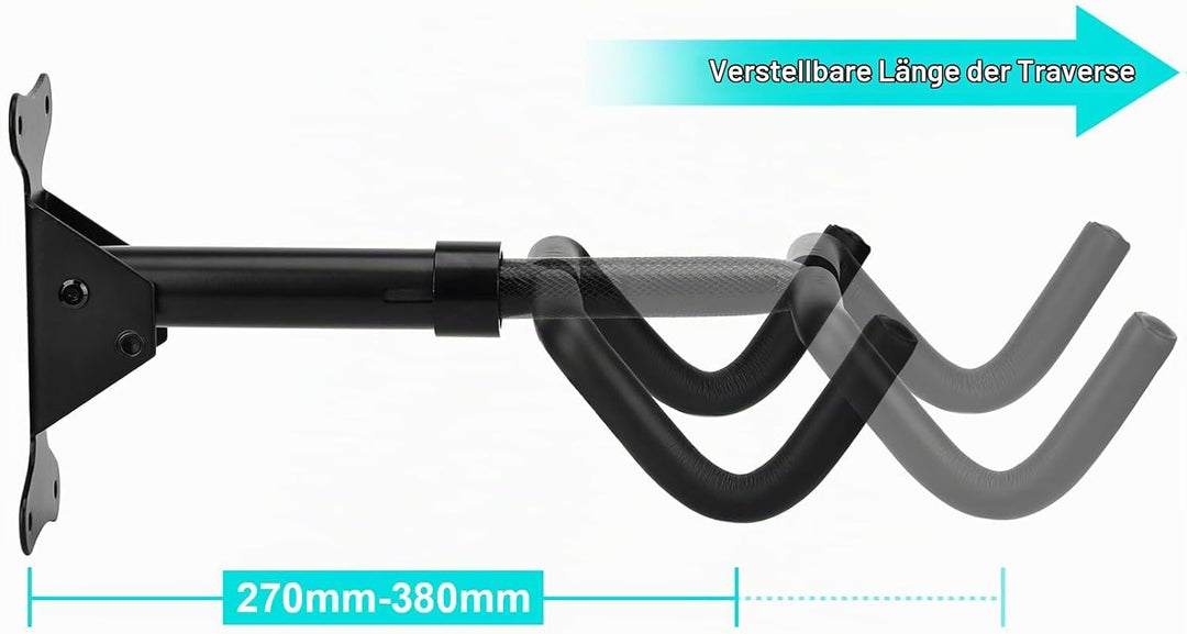Fahrrad Wandhalterung Klappbar Metall Fahrradhalter Wand Einstellbar, Fahrradaufbewahrung für Garage