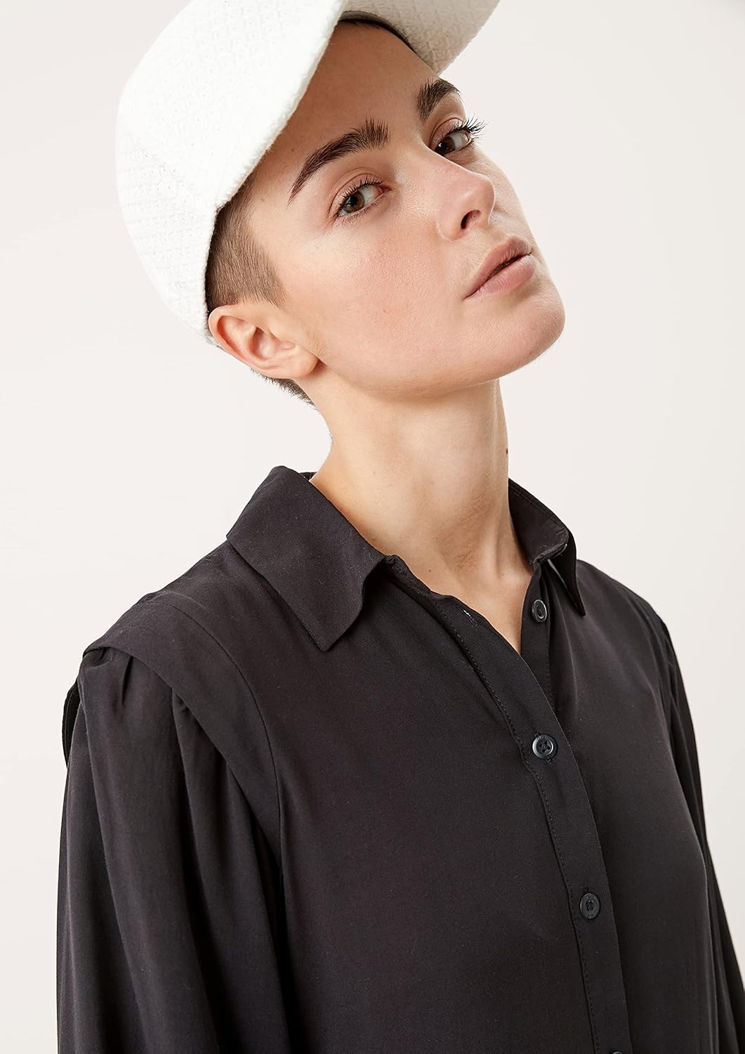 Q/S designed by - s.Oliver Damen Kleid Kurz Regular Fit Dress 36 Grau/Schwarz, 36 Grau/Schwarz