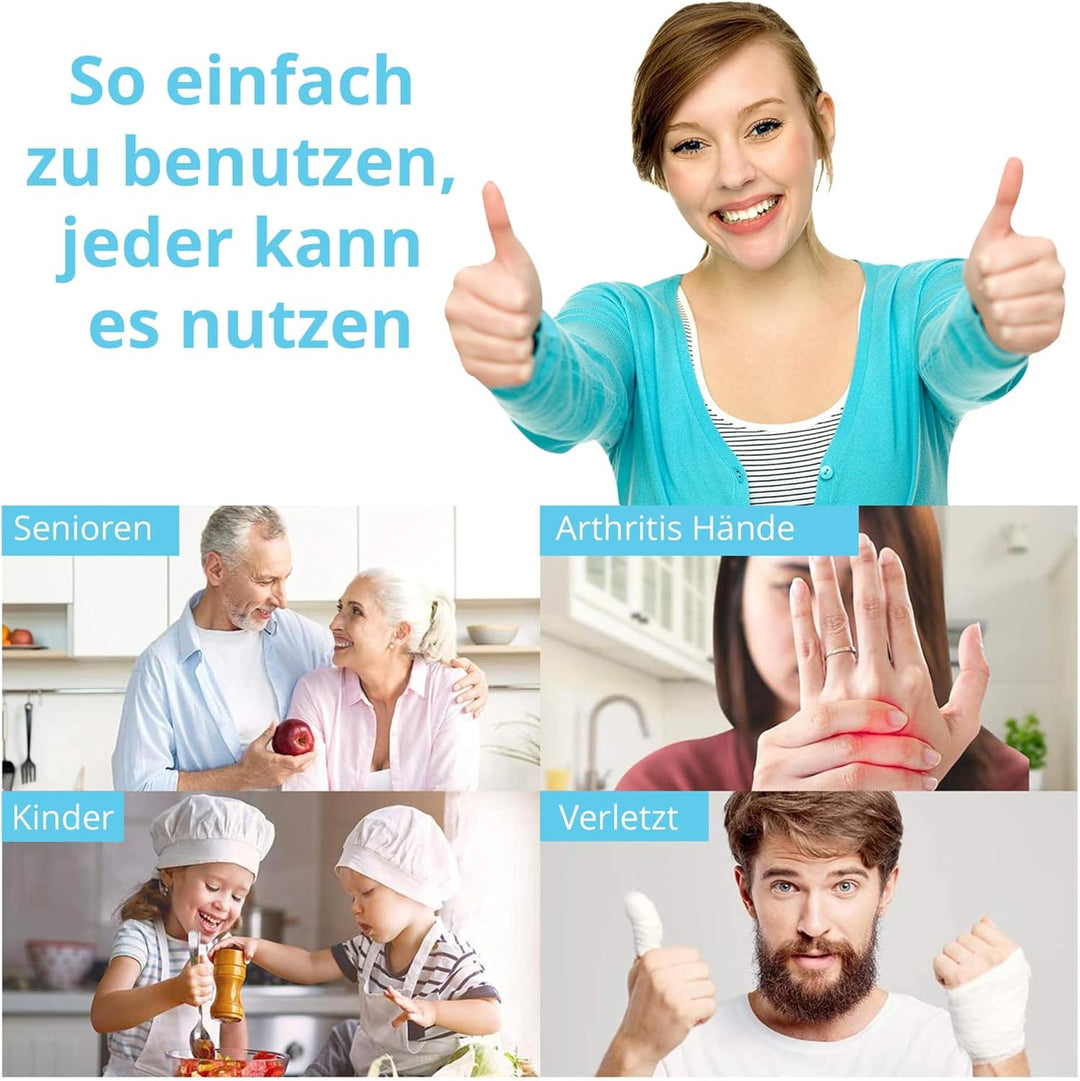 Kitchen Mama Elektrischer Dosenöffner - Konservenöffner mit Start & Stopp Funktion, glatte Kanten, e