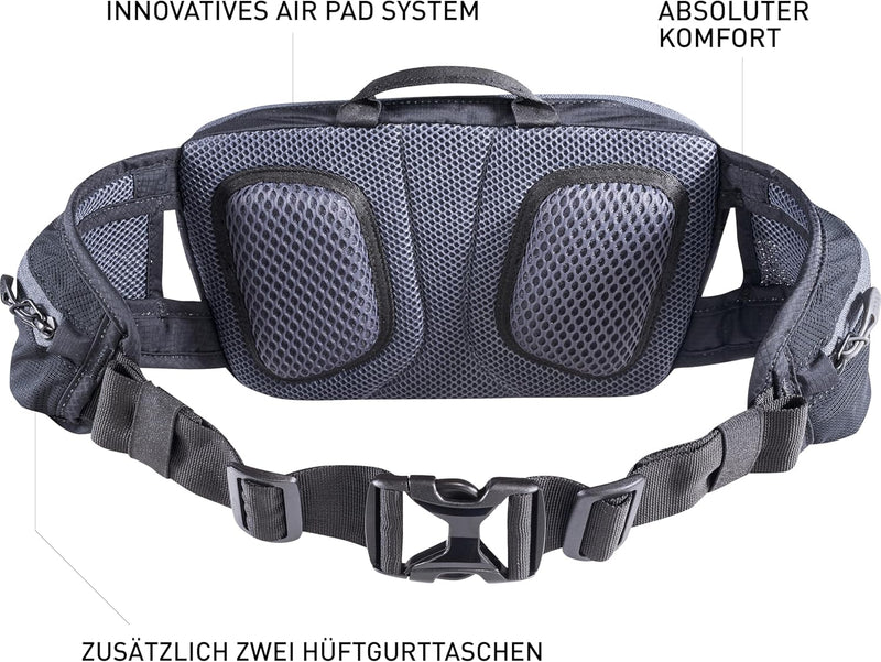 EVOC HIP Pouch 1 Hüfttasche Bauchtasche Hüftbeutel für Bike-Touren & Trails (1l Fassungsvermögen, AI