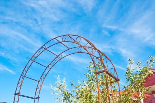 KUHEIGA Rosenbogen aus Metall 12mm Massiveisen! B: 140cm Rost - Rankbogen sehr stabil