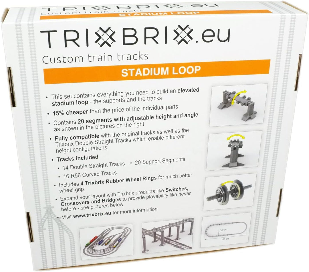 Trixbrix Supports Bundle 2.0 Compatible with Lego City Train Sets 60197 60198 10277 60205 60238 6033