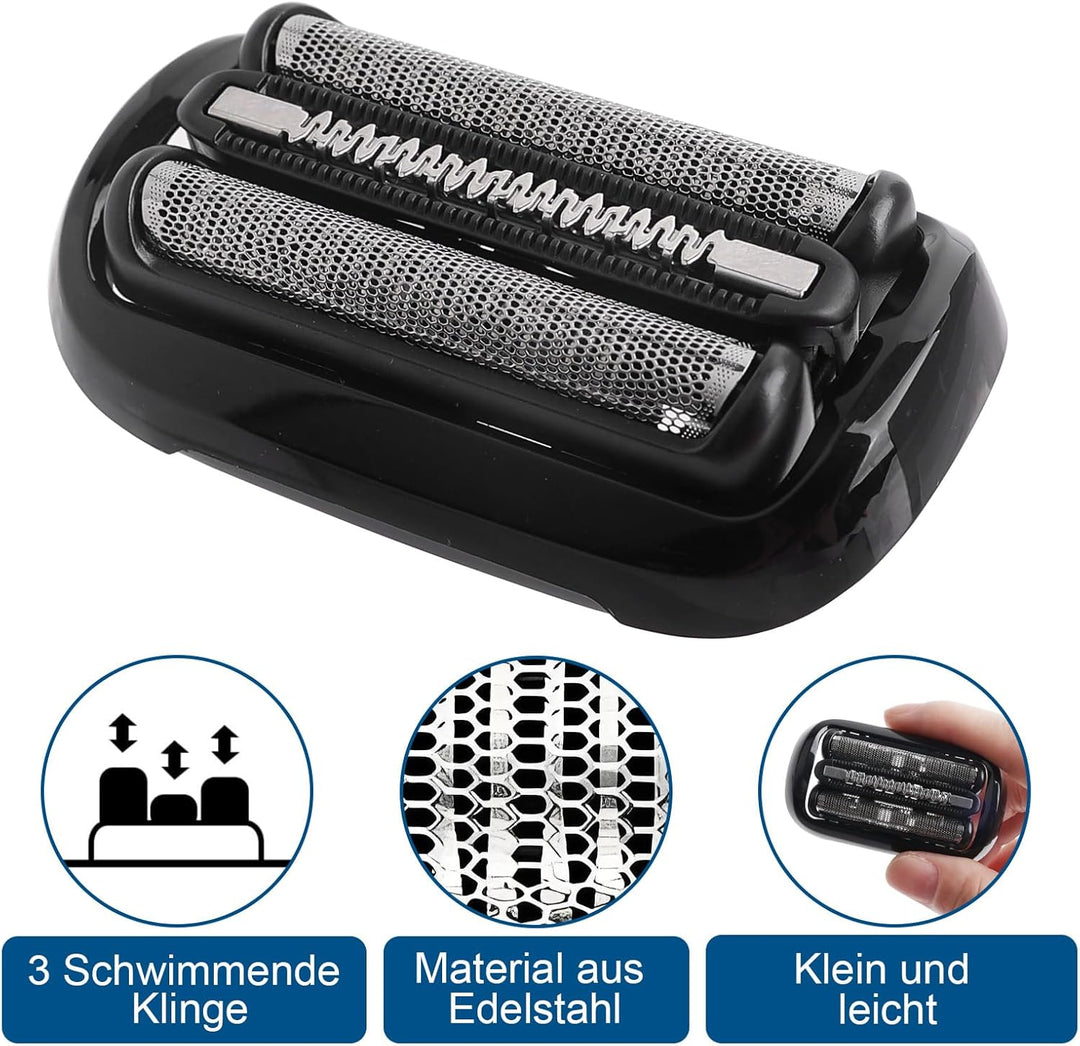2PCS Ersatzkopf für Braun Series 5 53B Elektrorasierer – Einfaches Anbringen, sanfte Rasur, kompatib