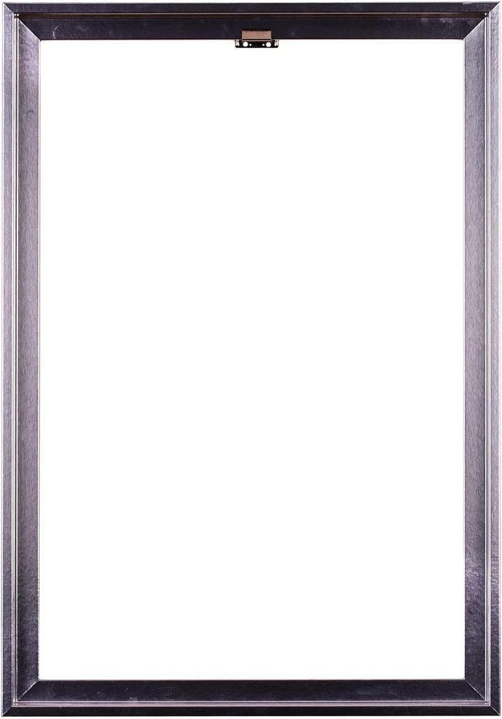 Rahmendesign24 Schattenfugenrahmen Oslo für Keilrahmenbilder und Leinwände 50x70 Silber (hochglanz)