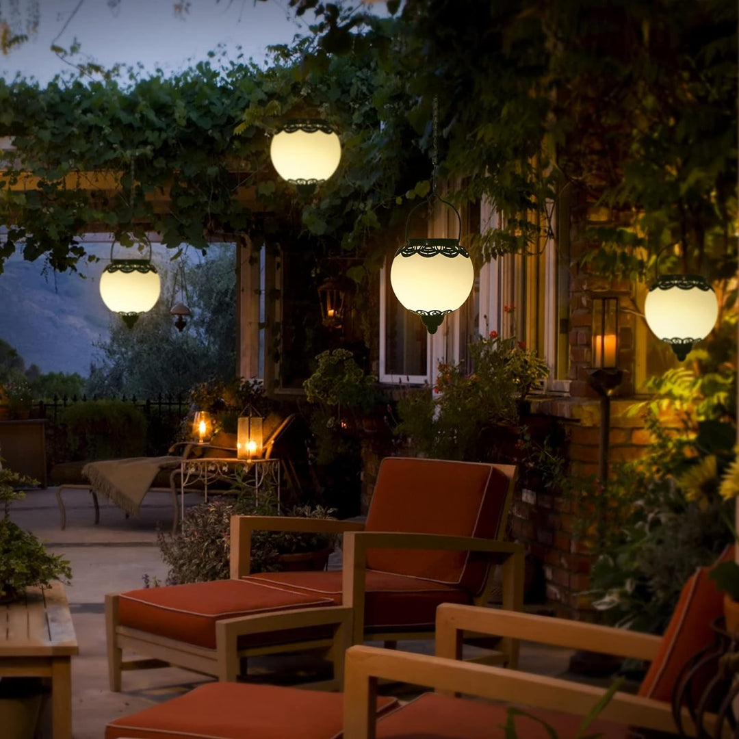 Solarlampen für aussen Garten, 2 Stück Solarlaterne für aussen Kugel IP65 Wasserdicht, Bonsery Solar