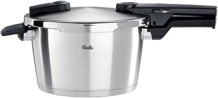Fissler Vitaquick Premium/Schnellkochtopf (4,5 L, Ø 22 cm) m. Einsatz, Edelstahl-Dampfkochtopf, 2-Ga