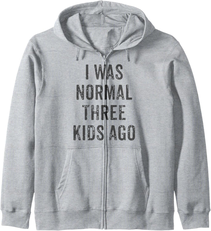 "I Was Normal Three Kids Ago", lustiges Design mit Aufschrift "Mom Dad" Kapuzenjacke