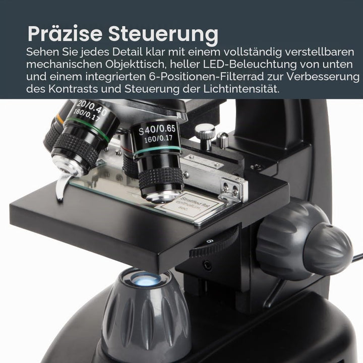 Celestron 44347 TetraView LCD Digitales Touchscreen-Mikroskop, 40- bis 400-fache Vergrösserung, Schw