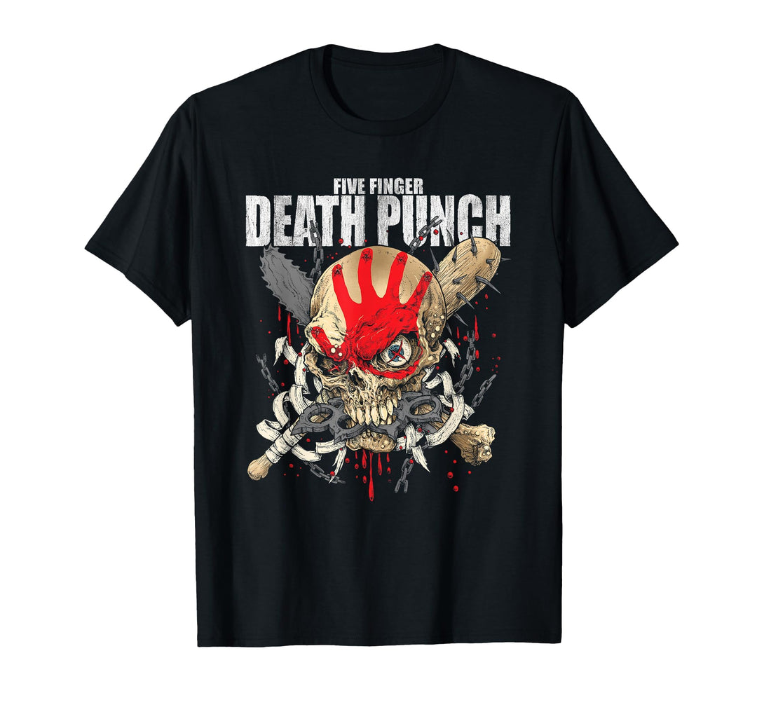 5FDP - Warhead Skull Front Back Print T-Shirt