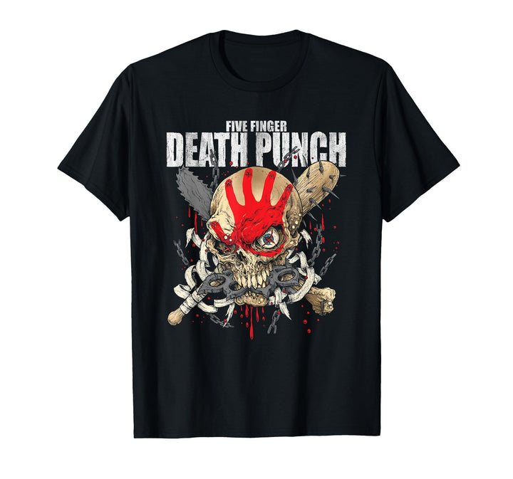 5FDP - Warhead Skull Front Back Print T-Shirt