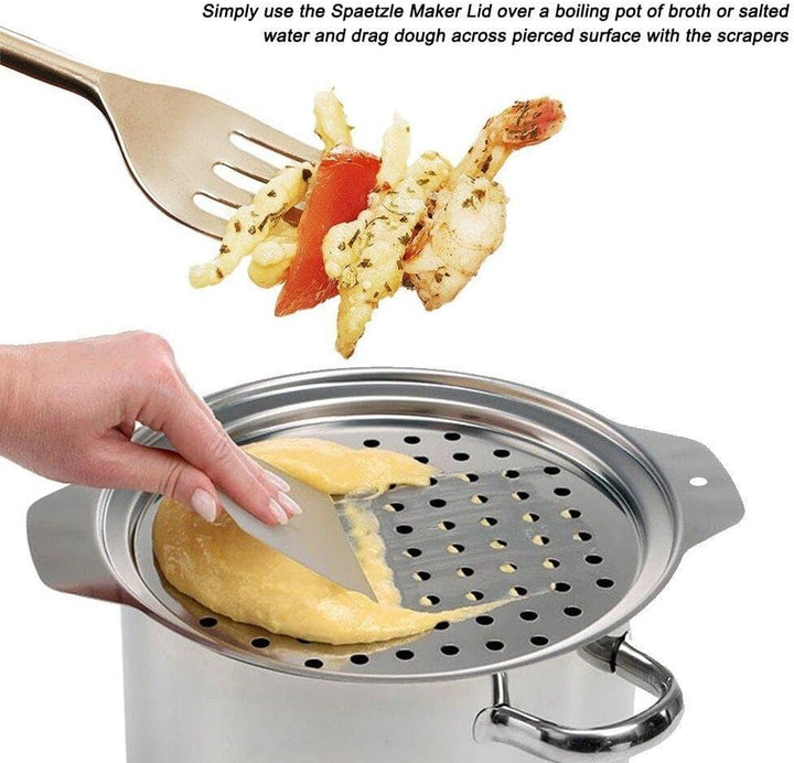 Edelstahl-spätzle-Maker-Deckel Schaber, Selbstgemachtes Deutsches Nudel- Und Knödel-presssieb Für Di
