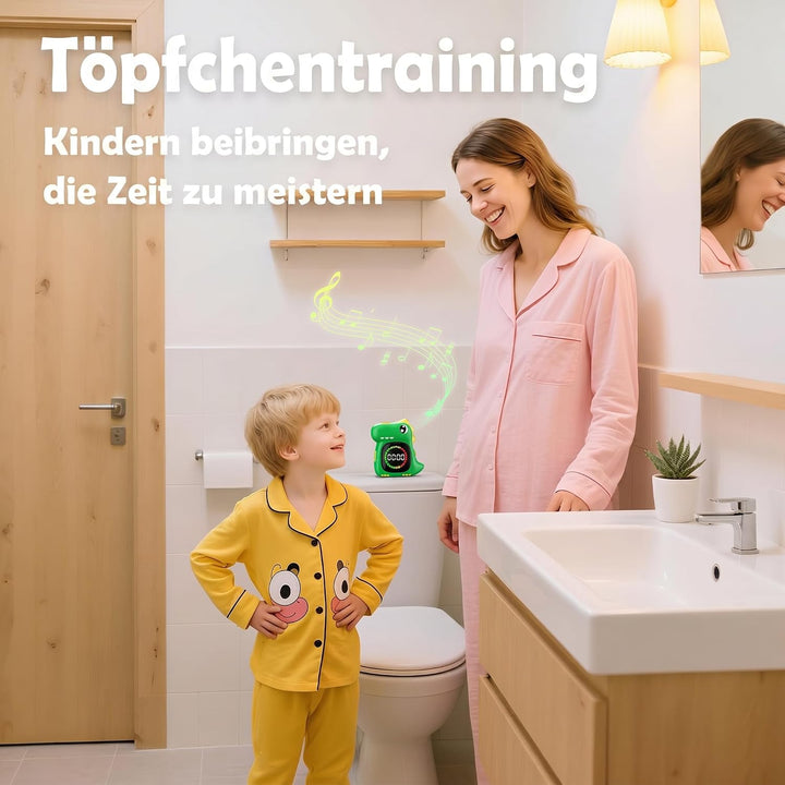 Dinosaurier Visueller Timer für Kinder, 99 Min USB Wiederaufladbar Grün, Grün