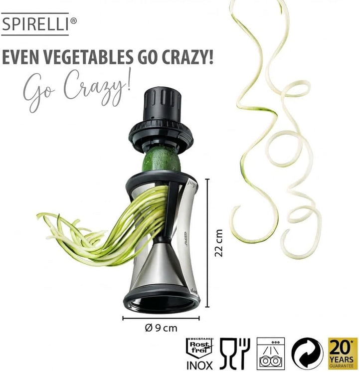 GEFU Spiralschneider SPIRELLI XL - Profi Spiral-Gemüseschneider für die Herstellung von Gemüse-Spagh