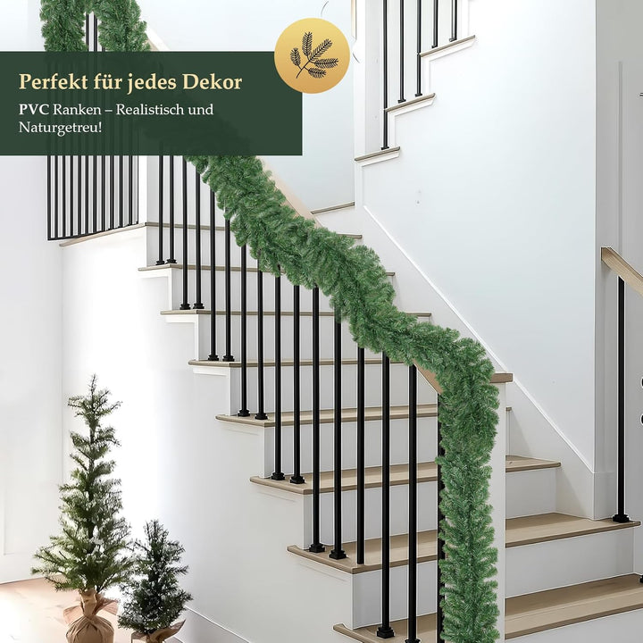 SALCAR Weihnachtsgirlande 3m – Künstliche Tannengirlande für Innen &amp; Aussen, Tannenzweiggirlande als