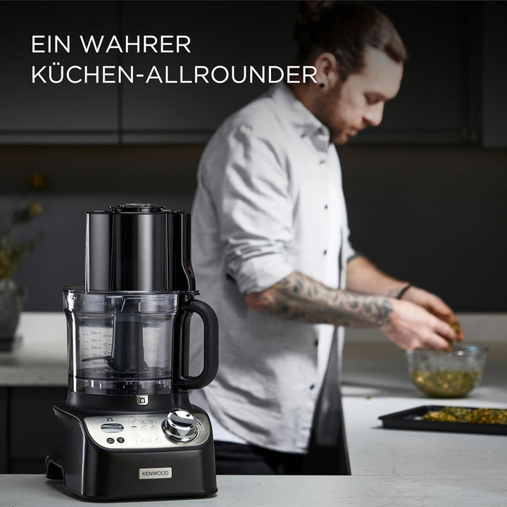 Kenwood MultiPro XL Weigh+ FDM72.990BK – Küchenmaschine (1000 W) mit Waage, Timer, XL-Einfüllschacht