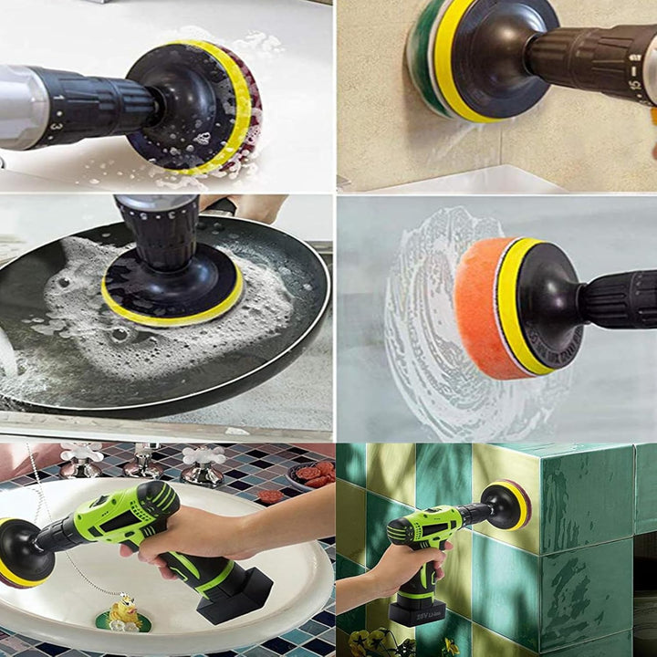 JOQINEER Reinigungsbürste Drill Brush Reinigungsbürsten Reinigungskit 13pcs für Bohrmaschinen Schwäm