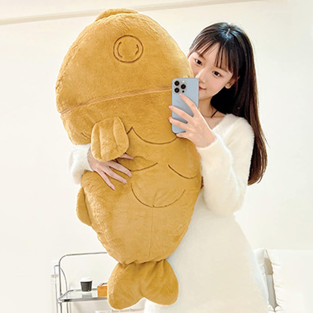 shownicer Plüschtier Katze Kuscheltier Kätzchen Fisch 2 in 1 Stofftier Kawaii Katze Plüsch Kissen Sp