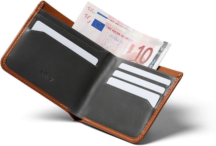 Bellroy Hide & Seek – dünne, klassische Lederbörse, optionaler RFID-Schutz (max. 12 Karten plus Sche