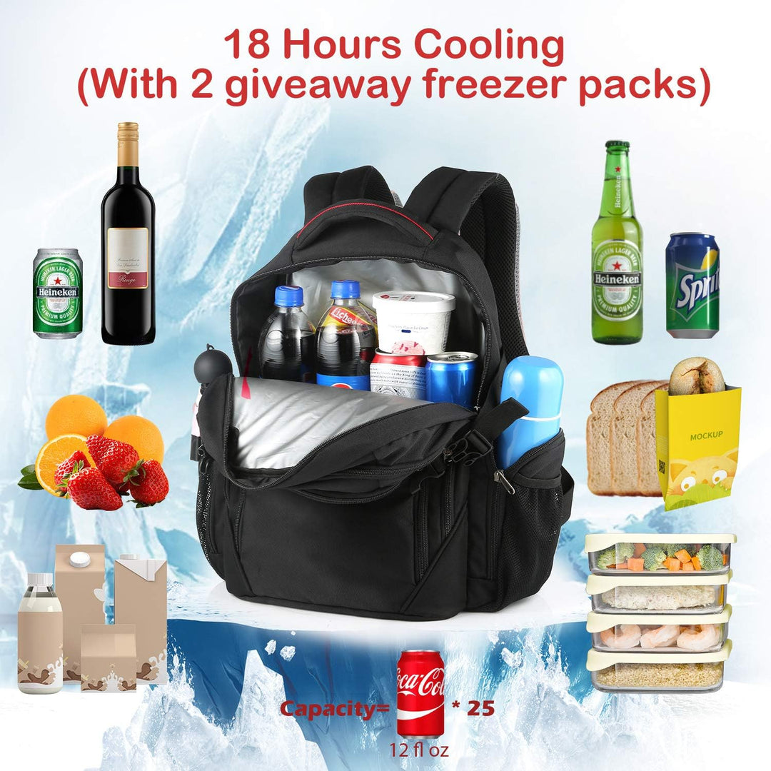 OUTXE kühlrucksack 22L Isolierte Kühltasche für Laptop Lunch Rucksack für die Arbeit Schule Tägliche
