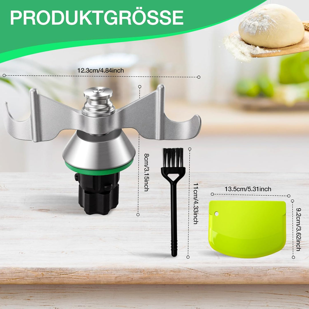 Edelstahl Teigmesser 304, Mixmesser Ersatz Zubehör Passend für Thermomix TM7/TM6/TM5, Antihaft Messe