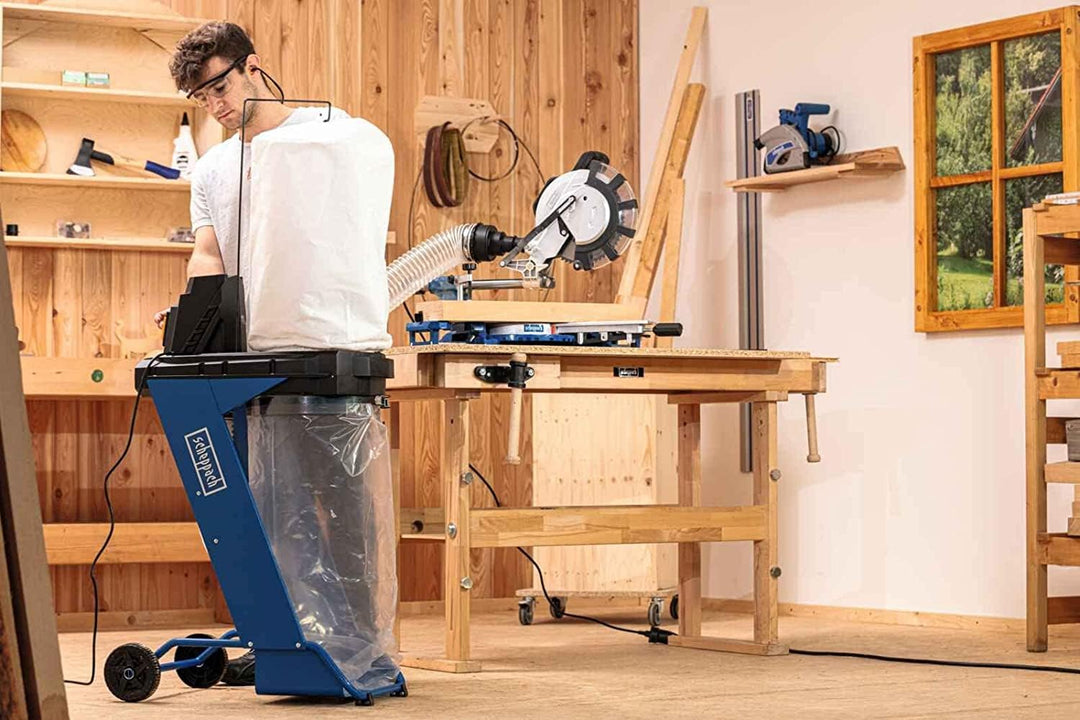 Scheppach DC500 Absauganlage Set mit 4 TLG. Adapterset | 5 Spänesäcke &amp; 1 Filtersack | 550W Leistung