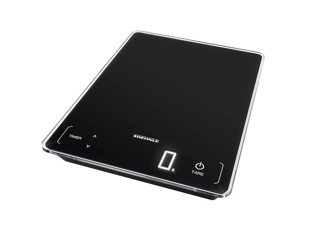 Soehnle Page Profi 100, digitale Küchenwaage, schwarz, Gewicht bis zu 15 kg (1-g-genau), Haushaltswa