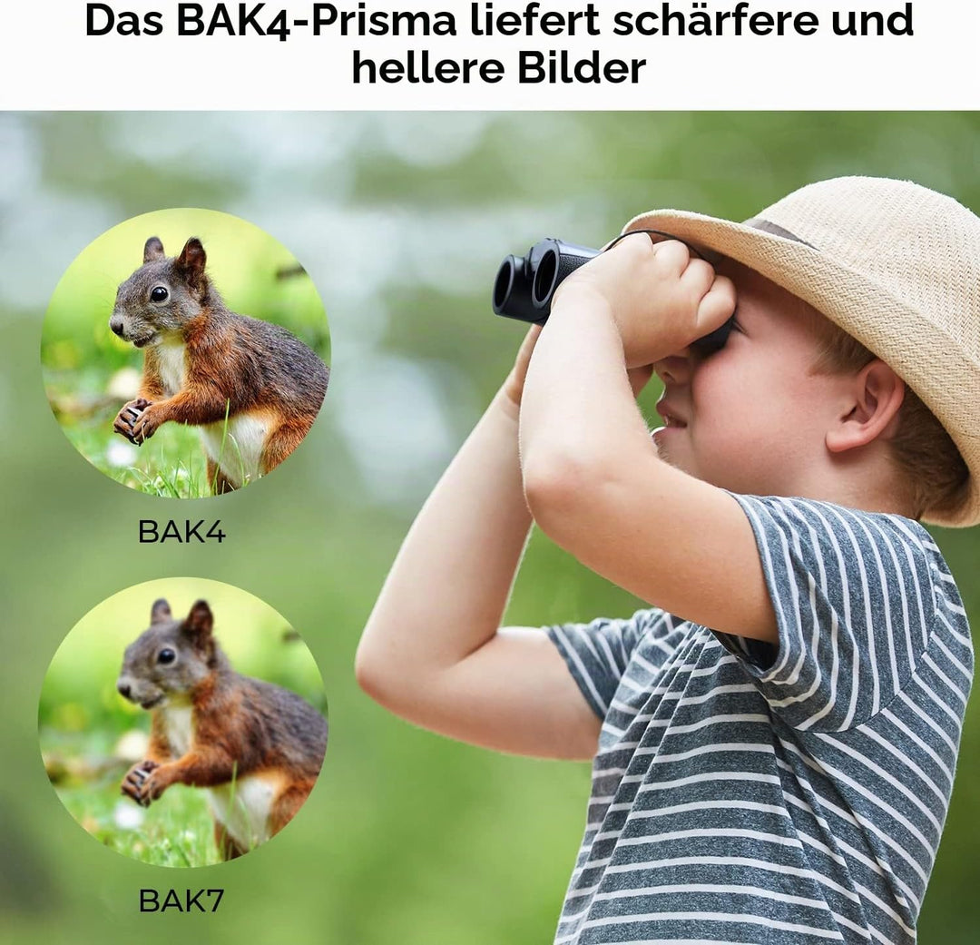 K&amp;F Concept 8x21 Kompaktes Ferngläser für Kinder und Erwachsene, mit BAK4 Prisma, FMC Objektiv, IP65