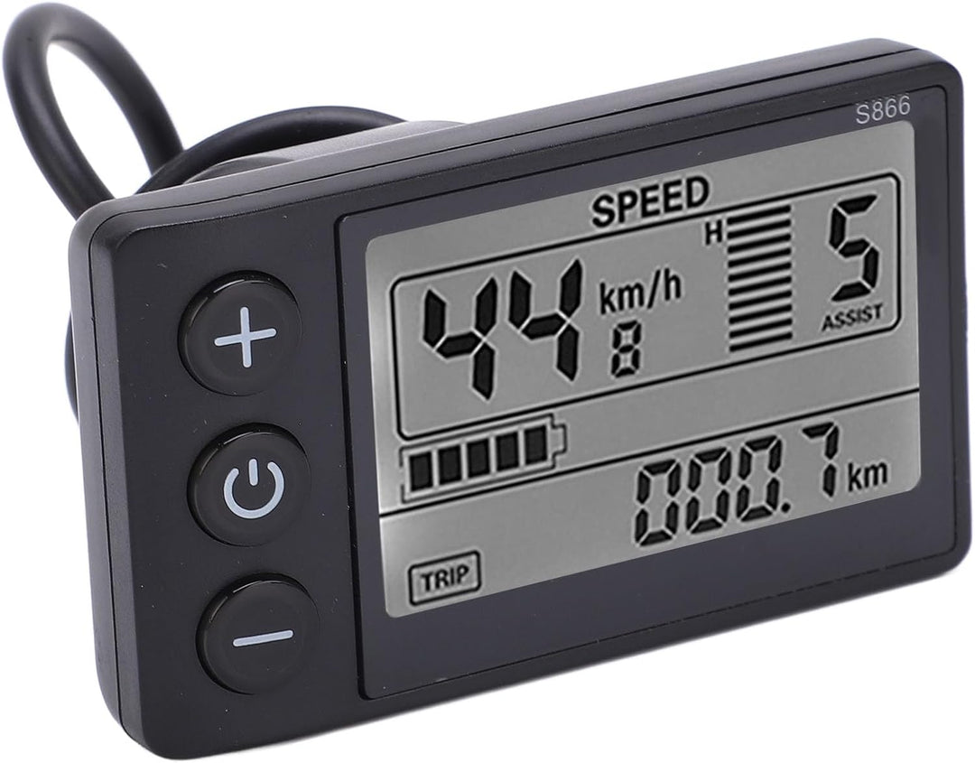 VBESTLIFE Elektrisches Fahrrad-LCD-Display, 24 V 36 V 48 V Bedienfeld LCD-GrossBild-FahrradmessgeräT