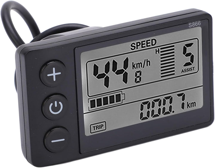 VBESTLIFE Elektrisches Fahrrad-LCD-Display, 24 V 36 V 48 V Bedienfeld LCD-GrossBild-FahrradmessgeräT