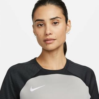 Nike Damen W Nk Df Strke Iii JSY Ss T-Shirt XS Pewter Grey/Black/Black/White, XS Pewter Grey/Black/B