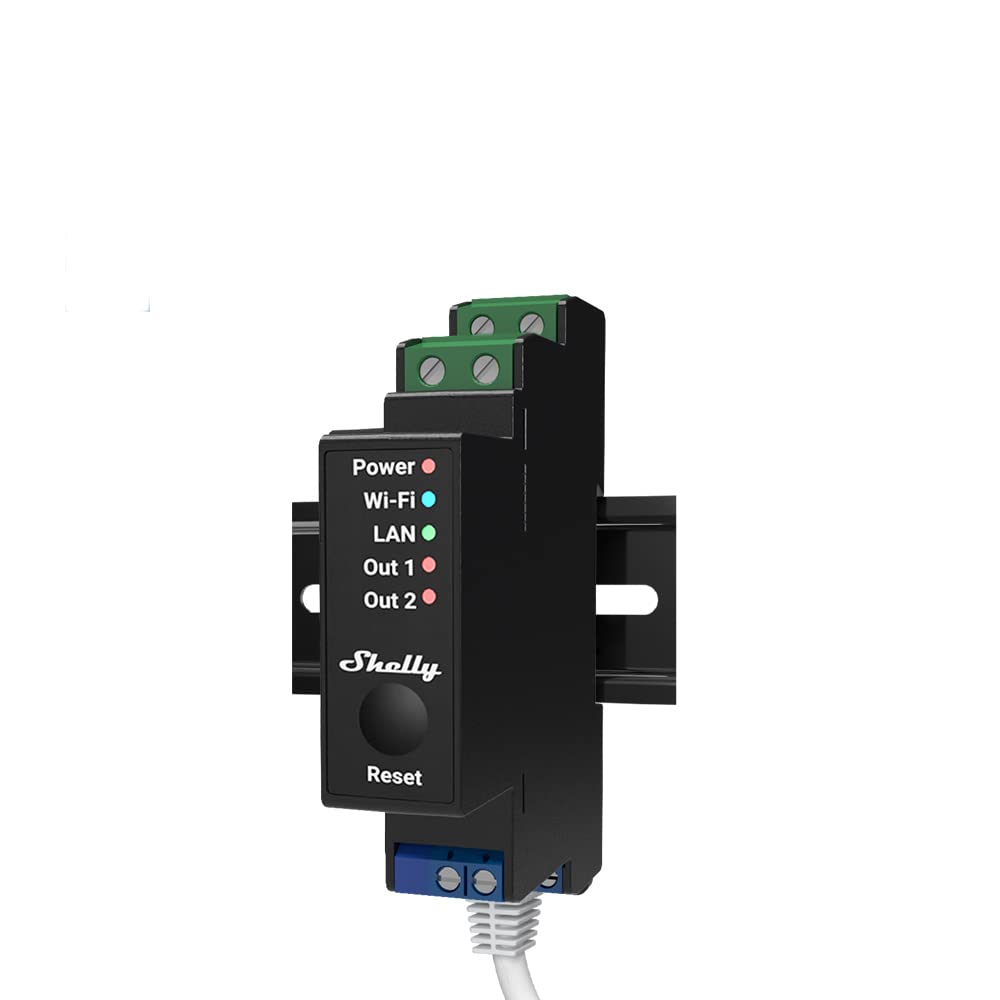 Shelly Shelly Pro 2PM - Smart Relay Wifi LAN Bluetooth 2 Kanal, DIN Bar, Professional