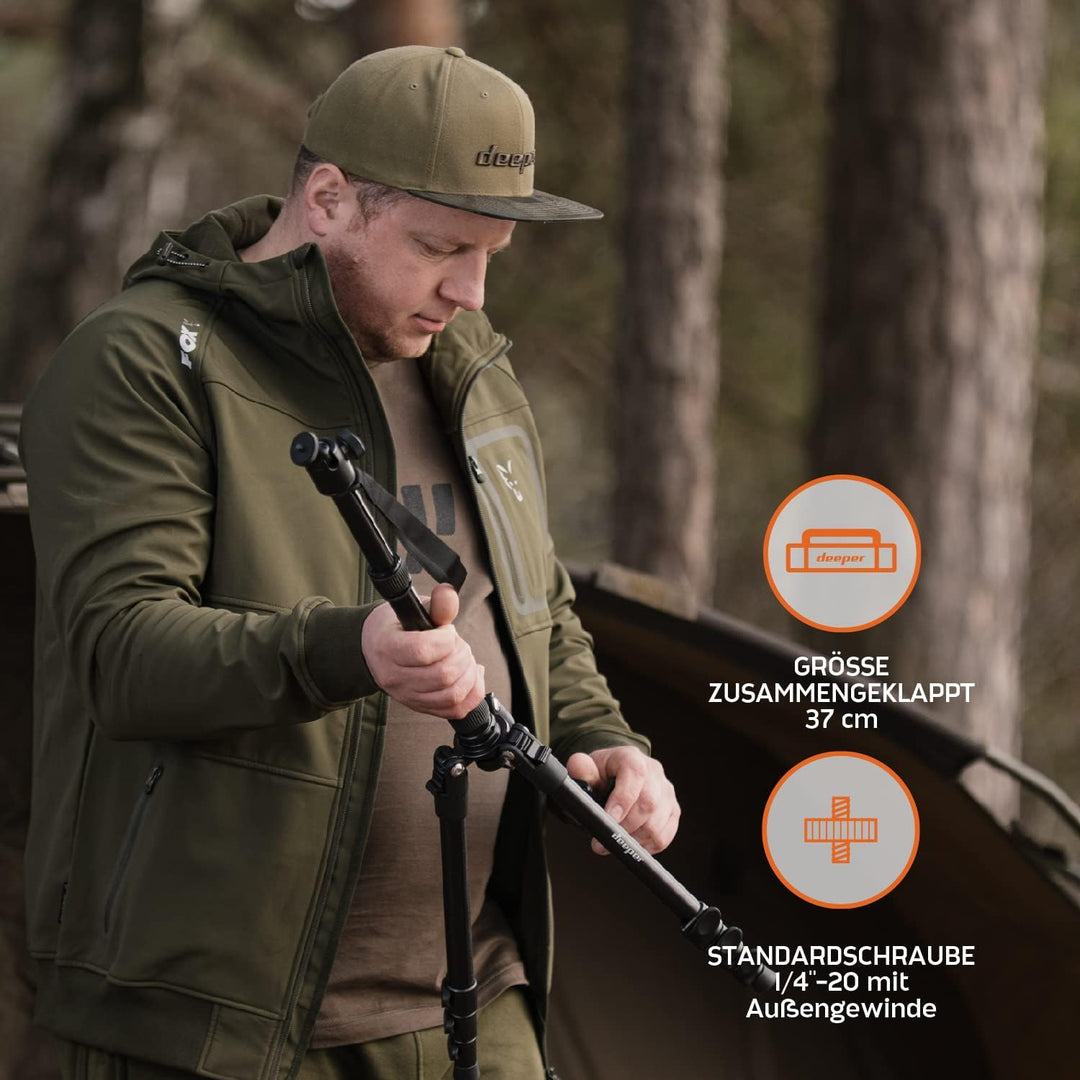 Deeper Tripod, ideal mit dem Deeper Range Extender Kit, Futterboot-Angelzubehör zum