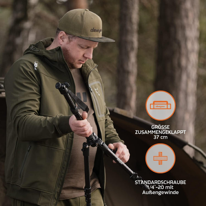 Deeper Tripod, ideal mit dem Deeper Range Extender Kit, Futterboot-Angelzubehör zum