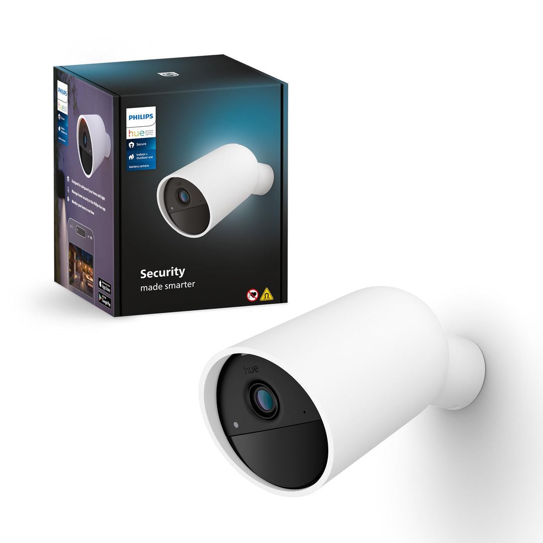 Philips Hue Secure batteriebetriebene Smart 1080p Home Sicherheitskamera, für drinnen oder draussen,