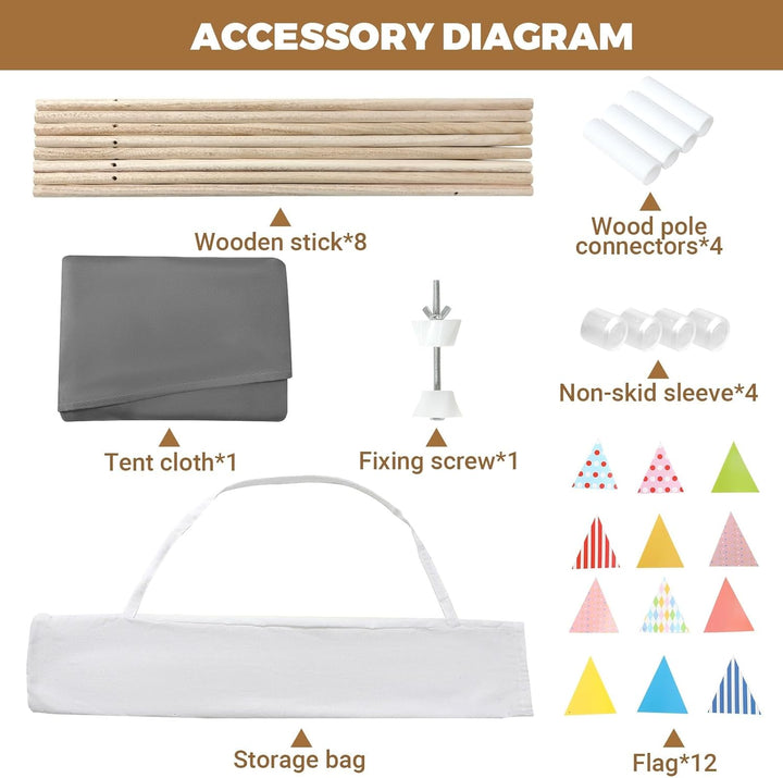 Lifemaison Tipi Zelt Kinder,Spielzelt Tippi Kinderzelt Kinderzimmer Teepee Indianerzelt Outdoor Indo