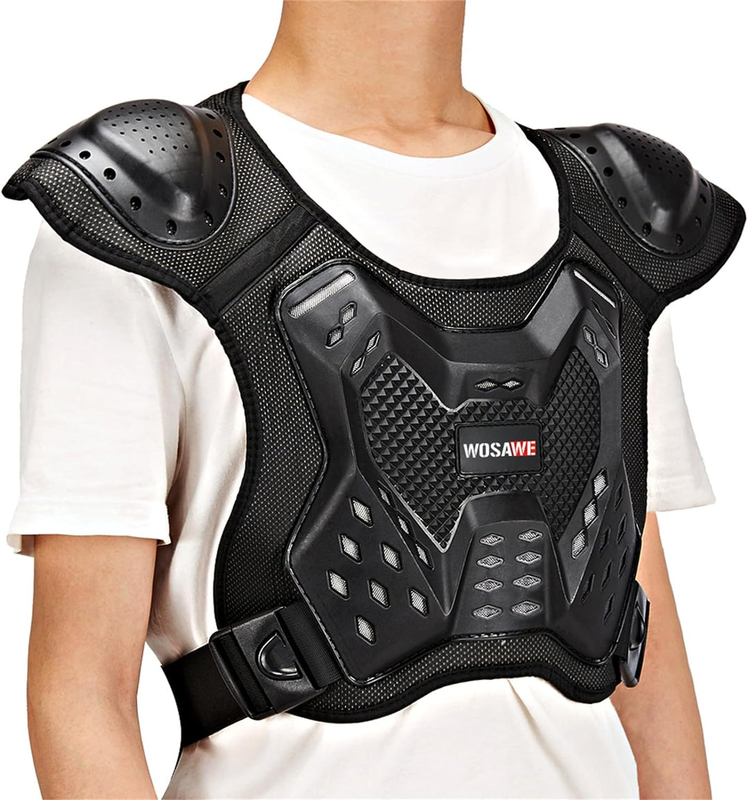 WOSAWE Motorrad Schutz Jacke für Erwachsene, Brustpanzer Racing Guard Rückenprotektoren Schutzausrüs