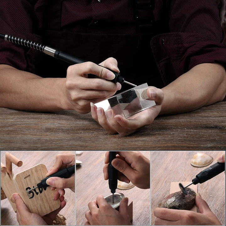 Multifunktionswerkzeug, Ginour 170 W Drehwerkzeug 8.000 bis 35.000rpm, mit 105 Zubehör und 4 Aufsätz