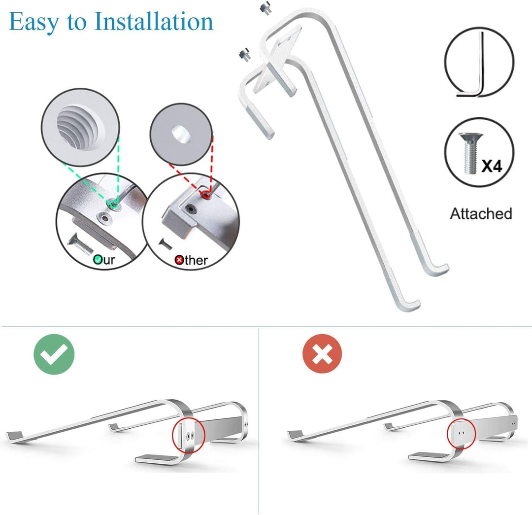 Laptopständer Laptop Ständer - Ergonomisch Aluminium Computerständer PC Halter Leicht Belüfteter für