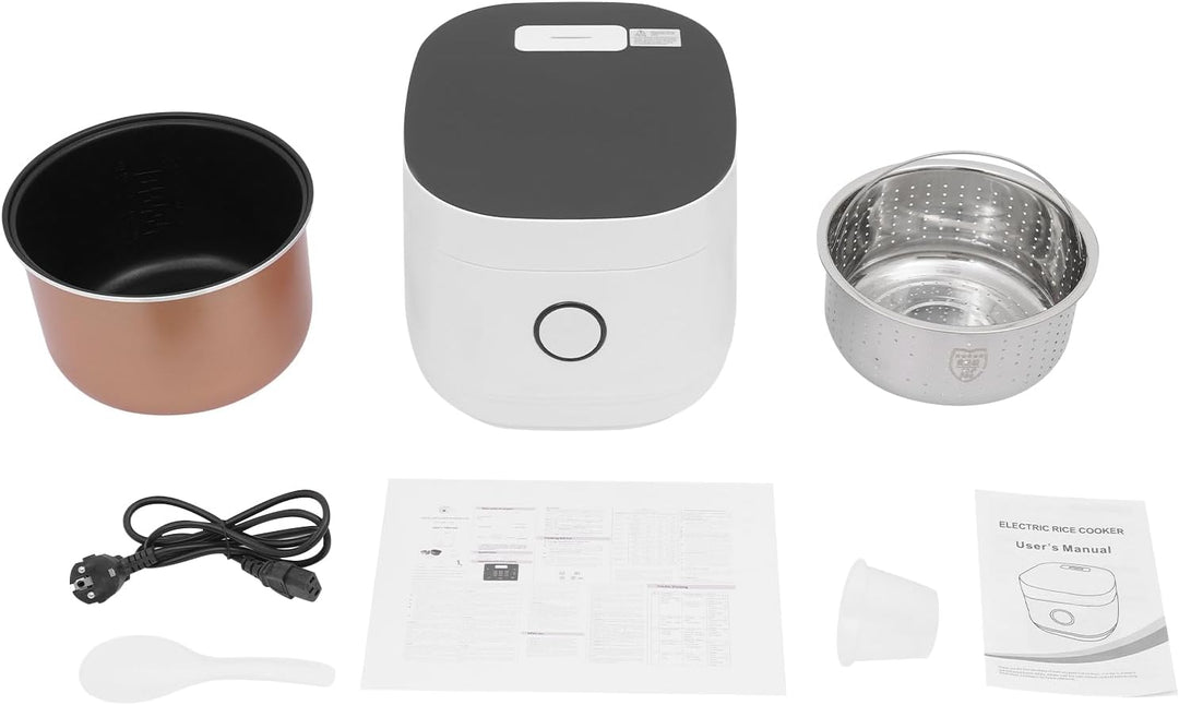 5 Liter Multikocher Elektrischer Reiskocher, 900W Low Carb Reiskocher, mit Edelstahl Filterkorb, Tou
