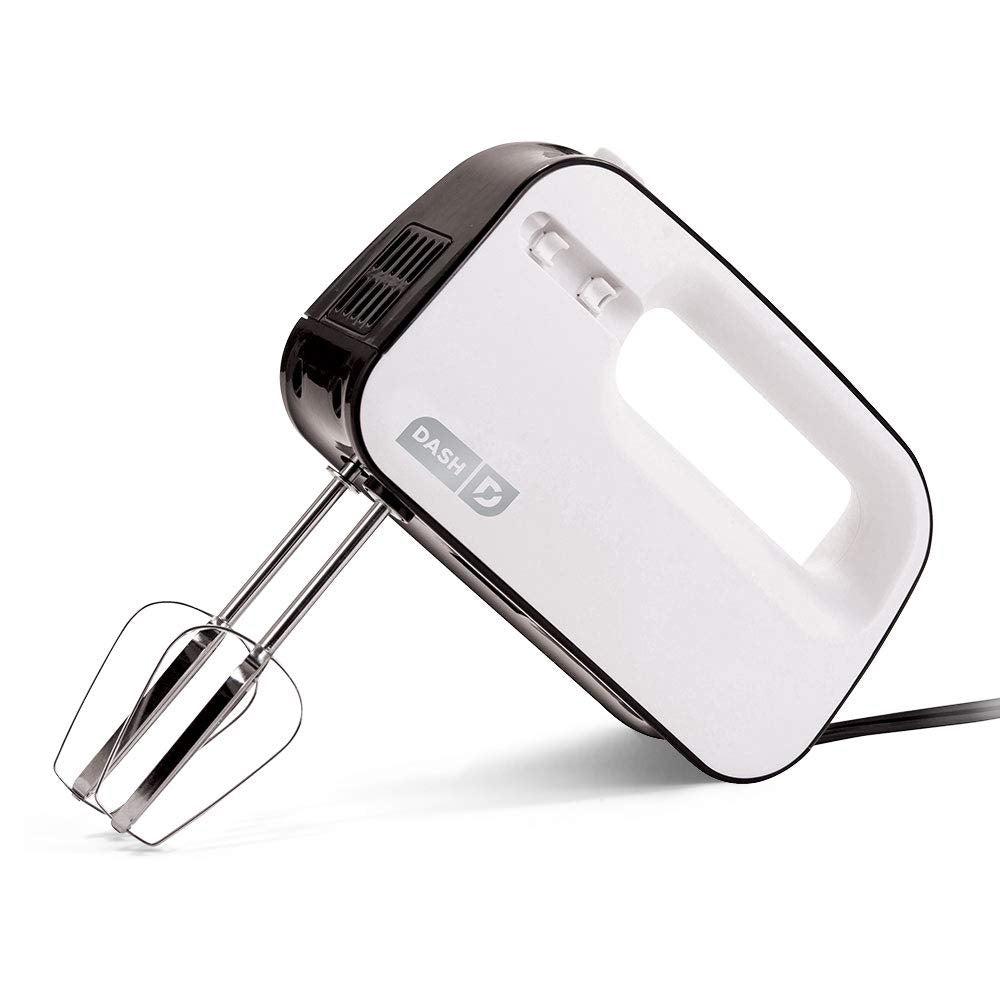 Dash SHM01DSRD Easy Store Handmixer, Rot 3 Speed weiss, Weiss