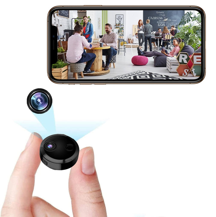 Mini Kamera 1080P – WLAN Innenkamera mit Live-Übertragung per App, Bewegungserkennung, Nachtsicht, M