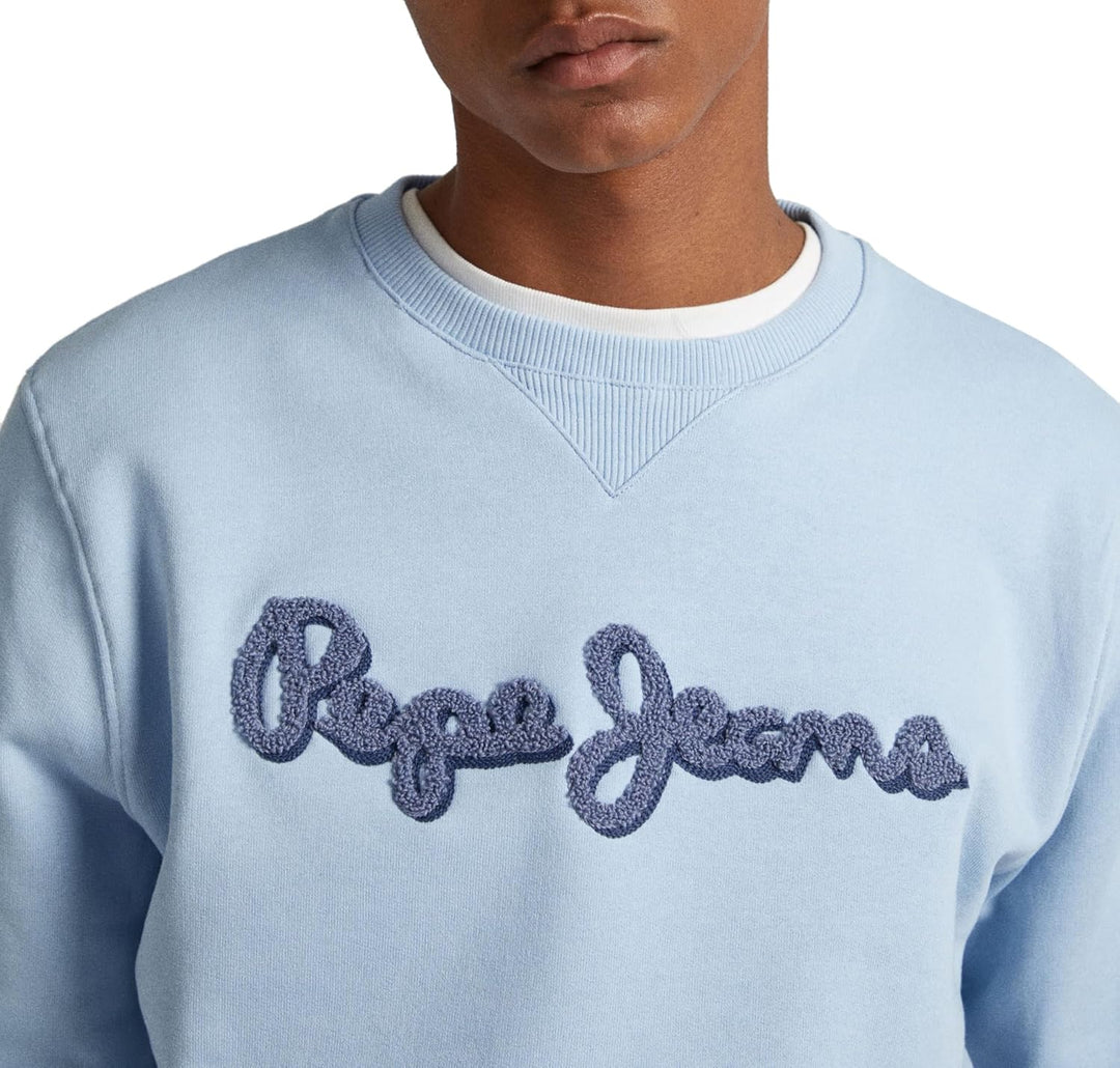 Pepe Jeans Herren Ryan Crew Sweatshirt L Blau (Bleach Blue), L Blau (Bleach Blue)