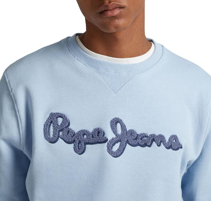 Pepe Jeans Herren Ryan Crew Sweatshirt M Blau (Bleach Blue), M Blau (Bleach Blue)