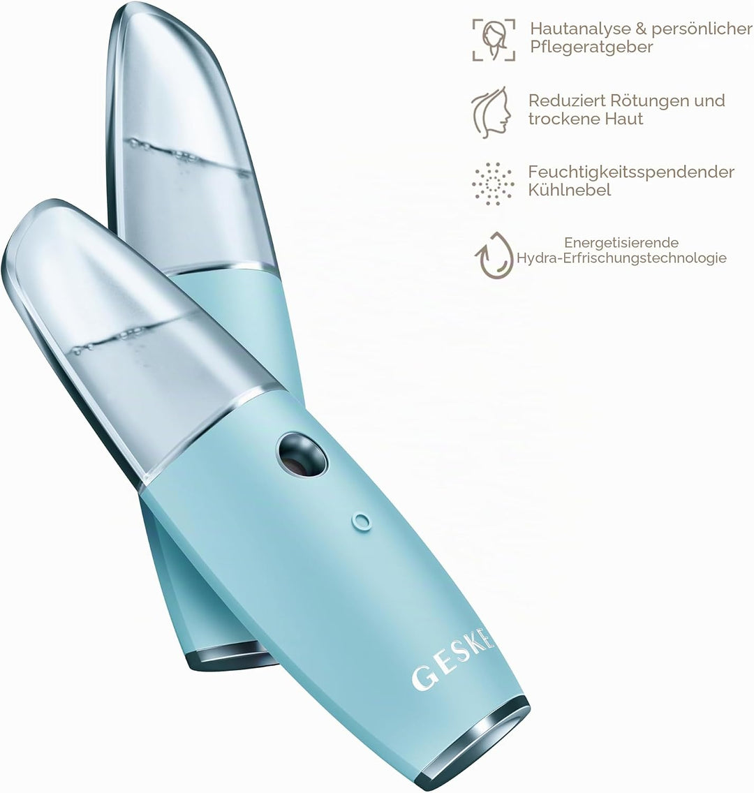 GESKE | SmartAppGuided™ Facial Hydration Refresher | 4 in 1 | Wasserzerstäuber | Gesichtsdampfer | W